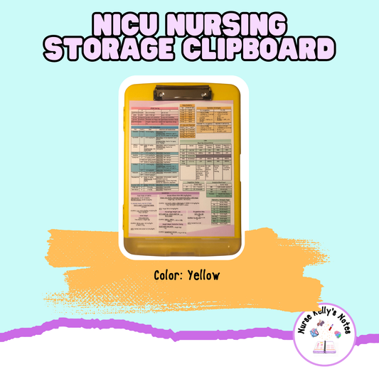 Neonatal ICU Storage Clipboard | Resources for NICU Nurses and Nursing Students