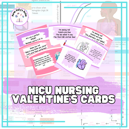 NICU Nursing Valentine’s Day Cards | Aesthetic Neonatal RN Resources