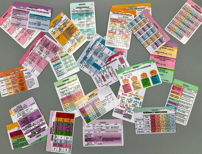 NICU Badge Reference Card Pack: Bundle of 13 Wearable Reference Cards for Neonatal Intensive Care Nurses, NNPs, Physician Associates, and Nursery RNs