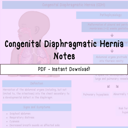 Congenital Diaphragmatic Hernia Notes | Study Guides for Nurses and Nursing Students