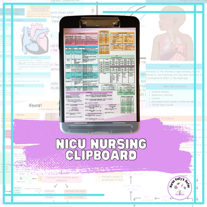 Neonatal ICU Storage Clipboard | Resources for NICU Nurses and Nursing Students