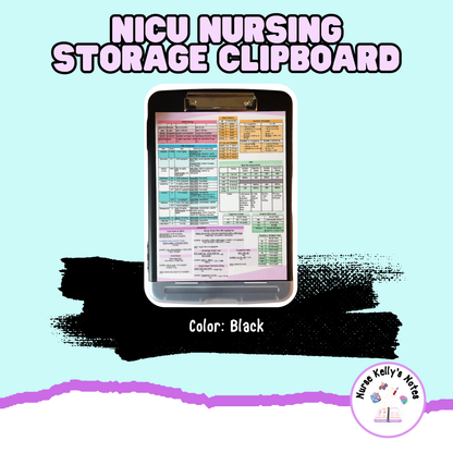 Neonatal ICU Storage Clipboard | Resources for NICU Nurses and Nursing Students
