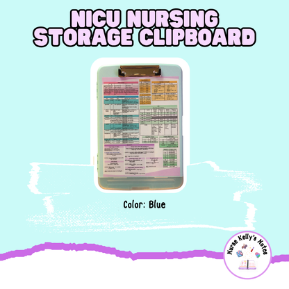 Neonatal ICU Storage Clipboard | Resources for NICU Nurses and Nursing Students