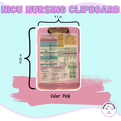 Neonatal ICU Storage Clipboard | Resources for NICU Nurses and Nursing Students