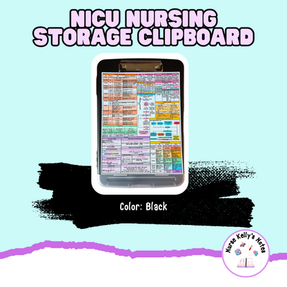 Neonatal ICU Storage Clipboard -- 2nd edition | Resources for NICU Nurses and Nursing Students