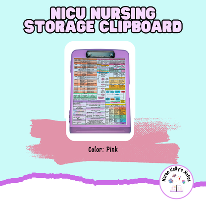 Neonatal ICU Storage Clipboard -- 2nd edition | Resources for NICU Nurses and Nursing Students
