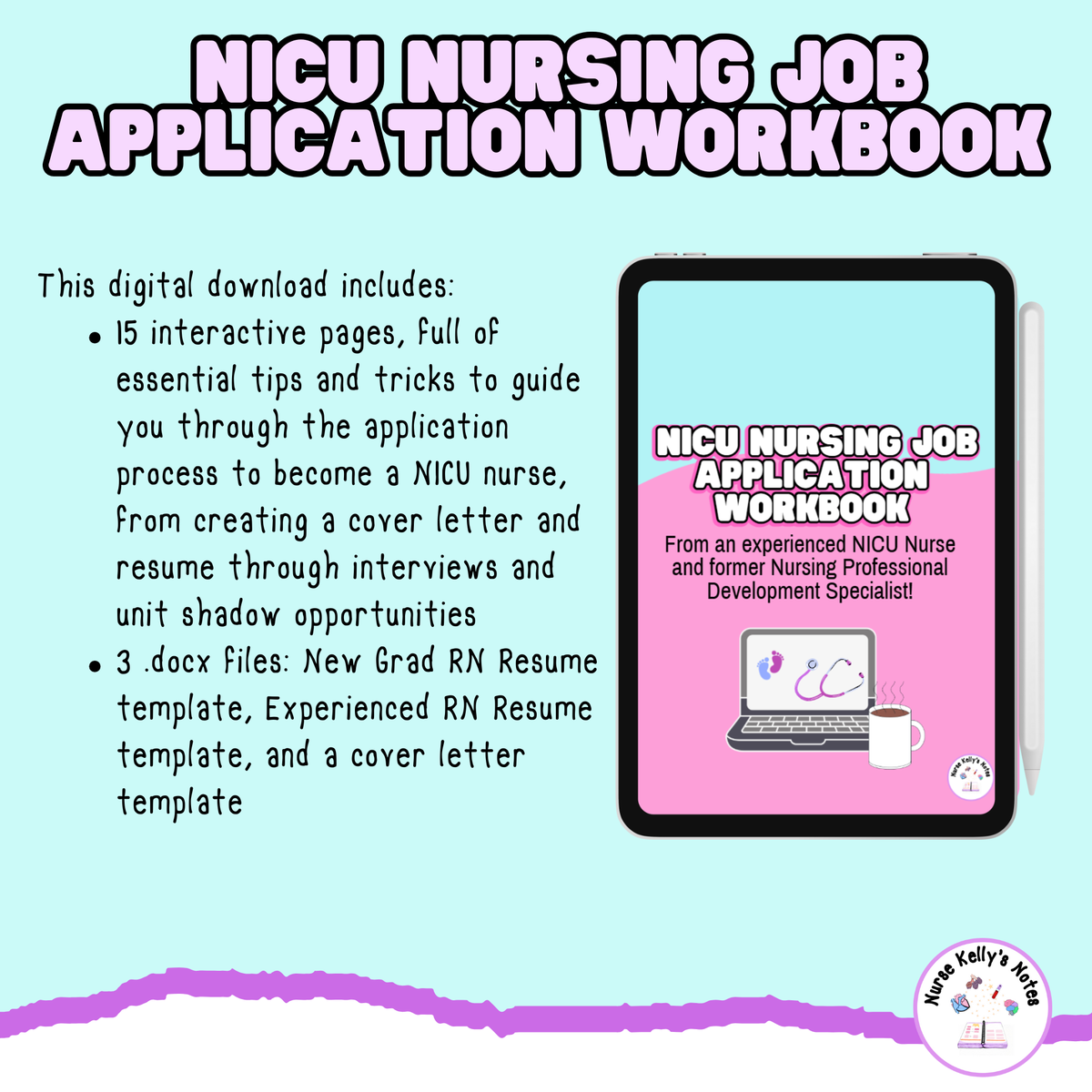 NICU Nursing Job Application Workbook - Your Interactive Guide to Succ ...