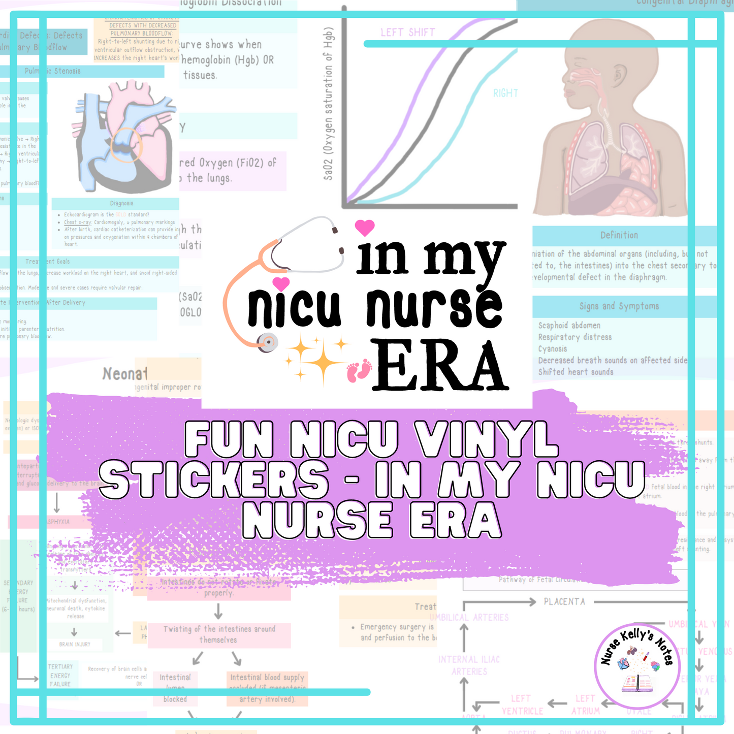 NICU Nurse Sticker - In my NICU Nurse Era