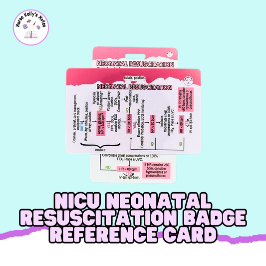 NICU NRP Badge Reference Card: Wearable Neonatal Resuscitation Badge Buddy for Neonatal Intensive Care Nurses, NNPs and Physician Associates