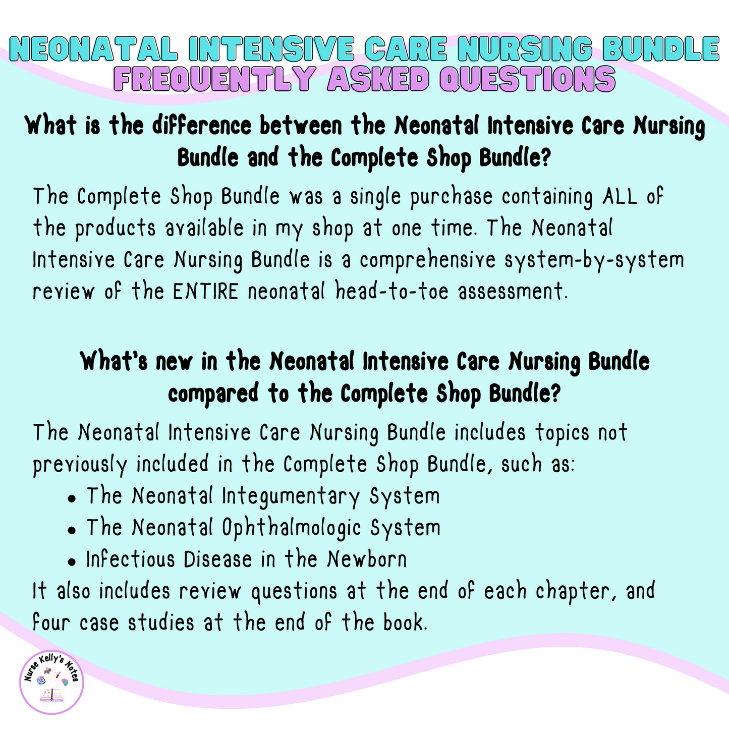 Nurse Kelly's Notes Neonatal Intensive Care Nursing Bundle E-BOOK: Visual Learning Resources for NICU RNs/Students