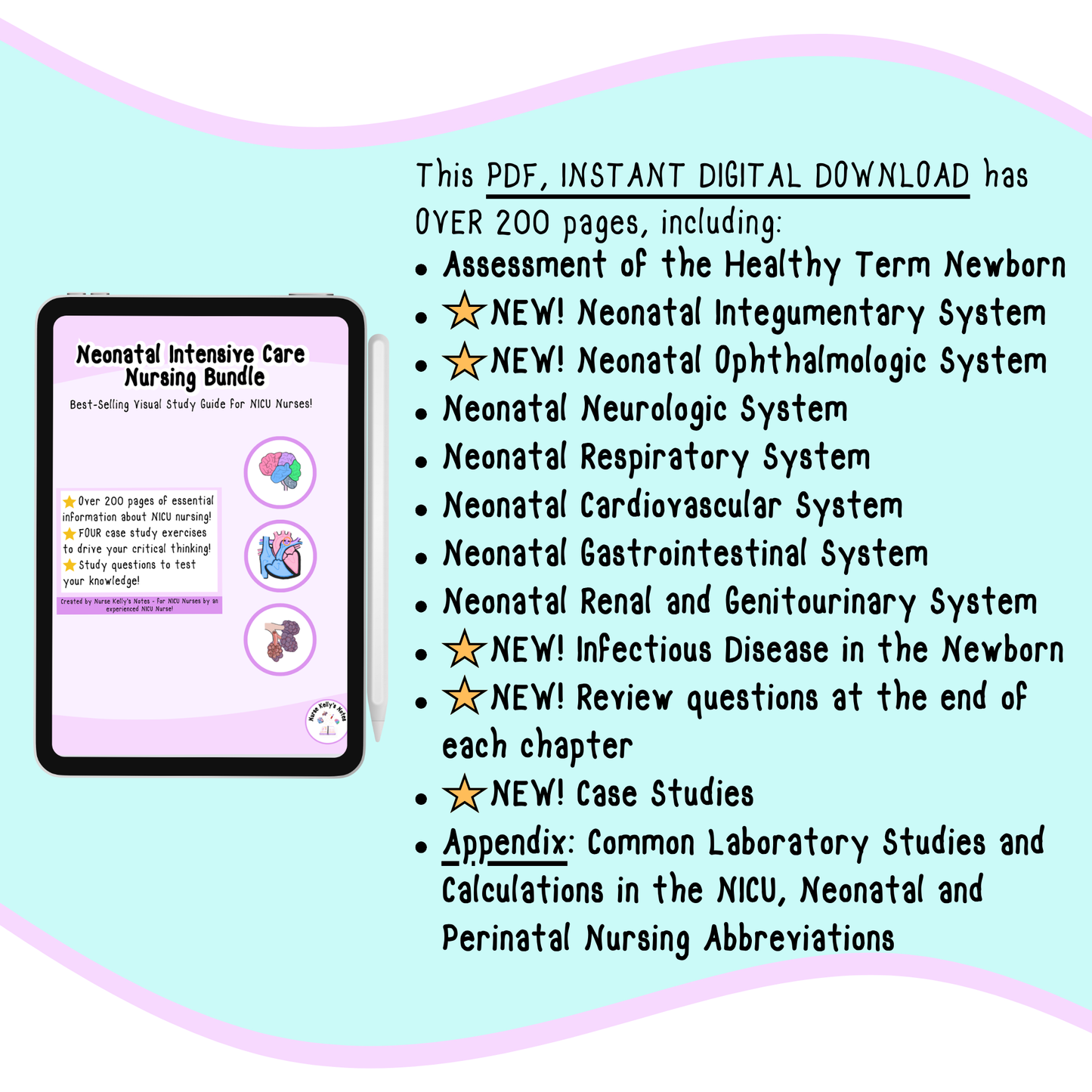 Nurse Kelly's Notes Neonatal Intensive Care Nursing Bundle E-BOOK: Visual Learning Resources for NICU RNs/Students