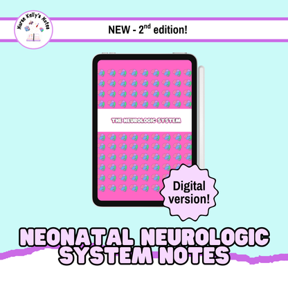 Newborn Neurologic Notes: Instant Download | Visual Learning Resource, Study Guide, Survival Guide, Masterclass for NICU RNs