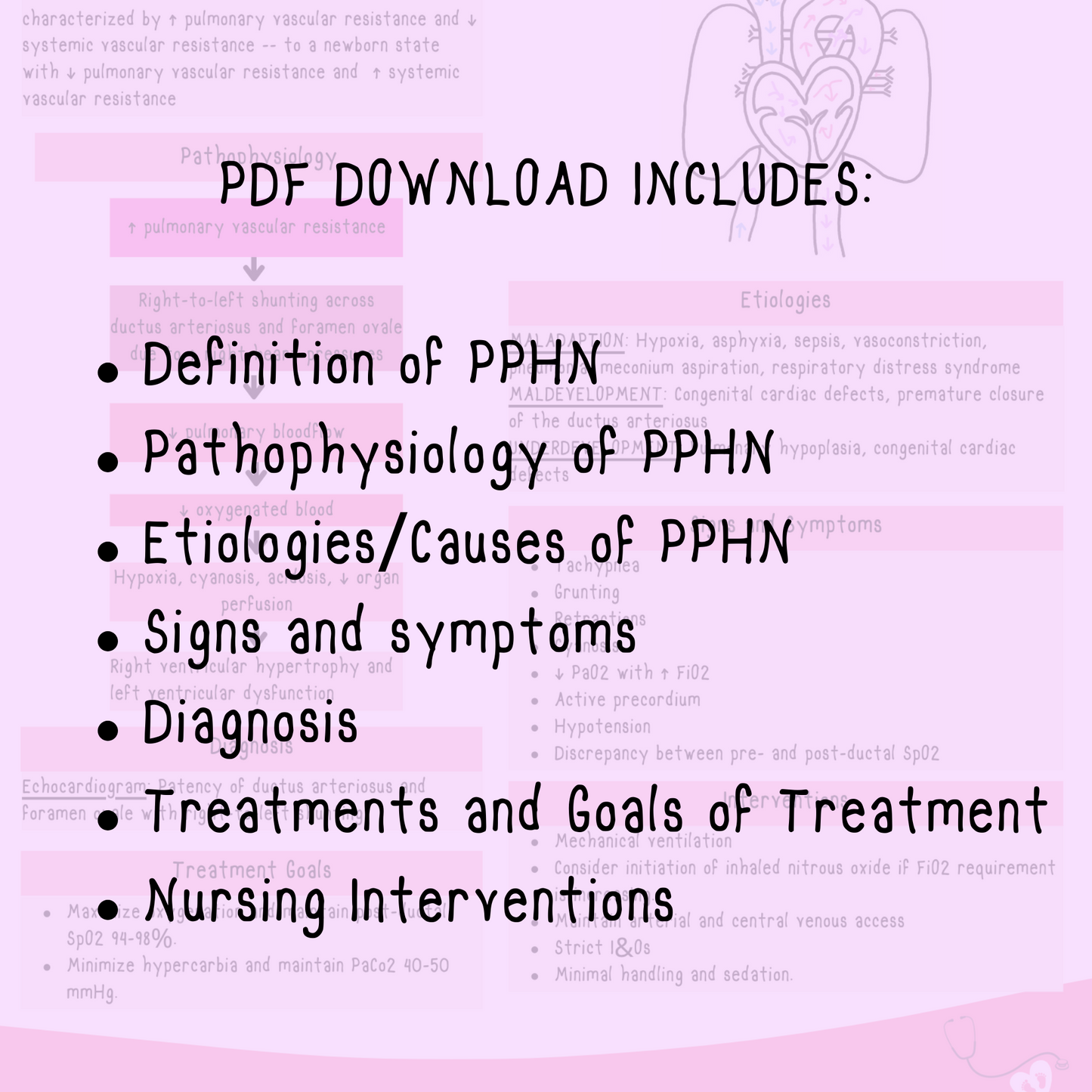 Persistent Pulmonary Hypertension in the Newborn Notes | Study Guides for Nurses and Nursing Students